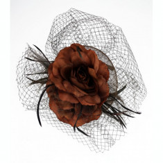 Coffee Vintage Style Flower Hairband - LSH0067 foto