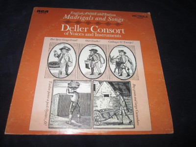 Deller Consort-English,French ansd Italian Madrigals and Songs _LP_RCA(SUA,1969) foto