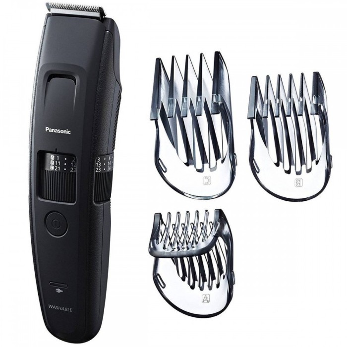 Trimmer pentru barba/par Panasonic ER-GB86-K503 lavabil 57 trepte tundere 3 accesorii Negru foto mare Trimmer pentru barba/par Panasonic ER-GB86-K503 lavabil 57 trepte tundere 3 accesorii Negru foto mare