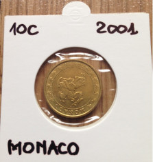 moneda MONACO 10 euro centi 2001 foto