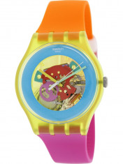 Ceas Swatch dama Originals SUOJ101 multicolor Silicone Swiss Quartz foto