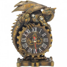 Ceas de birou dragon steampunk Clockwork Companion foto