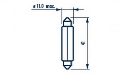 Bec Indicator 12V C10w Set 10 Buc Narva 35057 foto