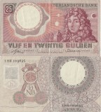 1955 (10 IV), 25 gulden (P-87a.1) - Țările de Jos!