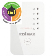 Range Extender Wireless Edimax EW-7438RPn mini, 3 in 1 (Range Extender, Access Point, Wi-Fi Bridge) 300 Mbps, 2 Antene interne foto