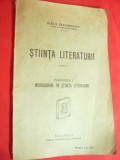 M.Dragomirescu - Stiinta Literaturii -1.Introd. in Stiinta Literaturii -Ed. 1926