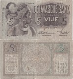 1938 (26 XI), 5 gulden (P-78b.3) - Indiile de Est Olandeze!