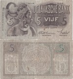 1938 (26 XI), 5 gulden (P-78b.3) - Indiile de Est Olandeze!