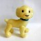 Jucarie veche romaneasca, catel alb de plastic, anii &#039;70-&#039;80, 13x13cm