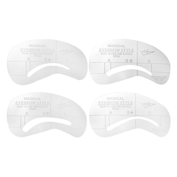 Sabloane pentru sprancene Oranjollie K213, 4 forme Sabloane pentru sprancene Oranjollie K213, 4 forme