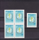 ROMANIA 1968 LP 672 ORGANIZATIA MONDIALA A SANATATII BLOC DE 4+1 MNH