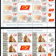 Romania 2012, LP 1953 d, Posta Romana 150 de ani, minicoli, MNH! LP 94,65 lei