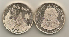 ROMANIA 50 BANI 2016 , IANCU DE HUNEDOARA - UNC , din fisic , liv in capsula foto