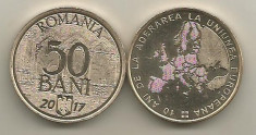 ROMANIA 50 BANI 2017 , 10 Ani ADERARE la U.E. , UNC din fisic foto