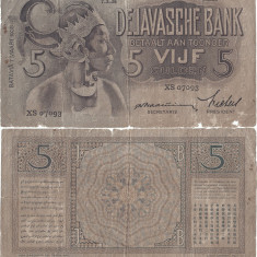 1936 (7 III), 5 gulden (P-78a.6) - Indiile de Est Olandeze!