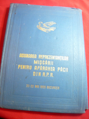 Coperti Mapa a Adunarii Reprezentantilor Miscarii pt.Apararea Pacii in RPR 1955 foto