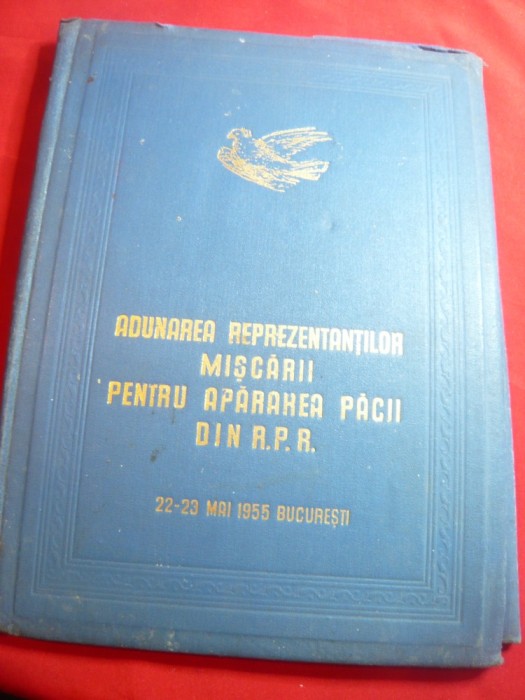 Coperti Mapa a Adunarii Reprezentantilor Miscarii pt.Apararea Pacii in RPR 1955