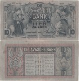 1934 (22 I), 10 gulden (P-79a.5) - Indiile Olandeze!