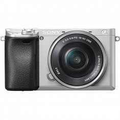 Aparat foto Mirrorless Sony Alpha A6300L 24.3MP, 4K, Wi-Fi NFC, Black + Obiectiv 16-50mm, Silver foto