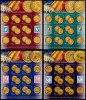 Romania 2013: Timbre Minicoli + Monede Aur Romania, LP 1989 c, MNH! Colectia BNR. Monede Romanesti Aur