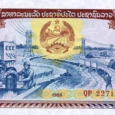 LAOS █ bancnota █ 500 Kip █ 1988 █ P-31 █ UNC █ necirculata