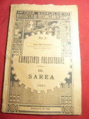 Ion Simionescu- Cunostinte Folositoare III- SAREA - Ed. 1921 Casa Scoalelor