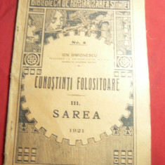 Ion Simionescu- Cunostinte Folositoare III- SAREA - Ed. 1921 Casa Scoalelor