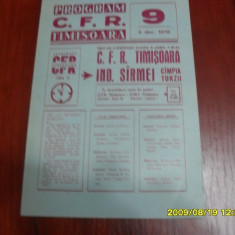 Program CFR Timisoara - Ind. S.C. Turzii