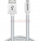 Cablu de date A-DATA AMUCAL-100CMK-CSV, MicroUSB, 1m, Aluminiu (Argintiu)