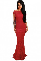 Z521-3 Rochie eleganta de seara, stil sirena, din dantela foto