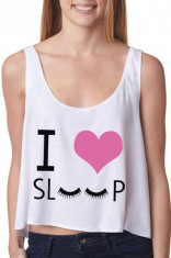 BL377-2 Maiou casual cu logo I Love Sleep foto