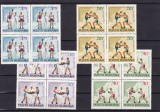 ROMANIA 1969 LP 701 CAMPIONATELE EUROPENE DE BOX BLOCURI DE 4 TIMBRE MNH, Nestampilat