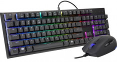 Kit Tastatura si Mouse Gaming Cooler Master MasterSet MS120, Iluminare LED RGD, 3500 DPI (Negru) foto