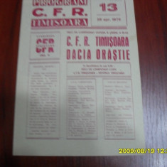 Program CFR Timisoara - Dacia Orastie