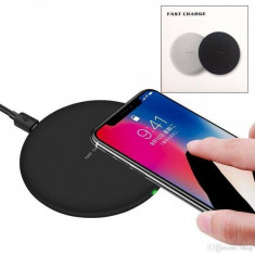 Incarcator Wireless Fast Charger New Model 2018,9V - 10W, Samsung/Apple, negru foto