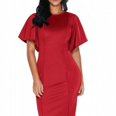 L594-3 Rochie office stil bodycon cu maneci scurte