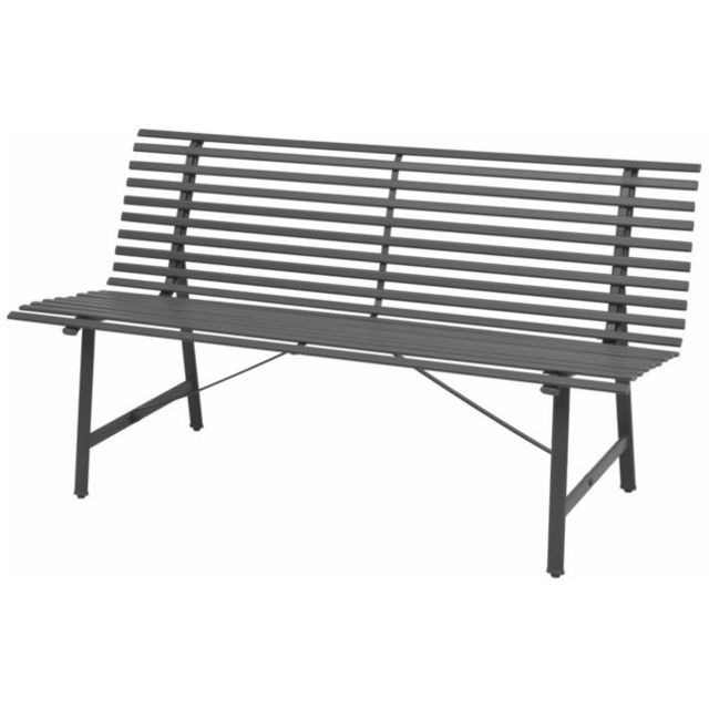 Bancă de grădină din oțel, 150x62x80 cm, antracit foto mare Bancă de grădină din oțel, 150x62x80 cm, antracit foto mare