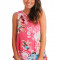 BL945-55 Top larg cu imprimeu floral, fara maneci