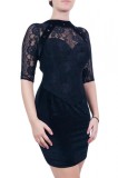 A543-1 Rochie eleganta de seara, cu bustul buretat si spatele decupat, S/M