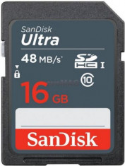 Card de memorie SanDisk Ultra SDHC, UHS-1, 16GB, Clasa 10 foto