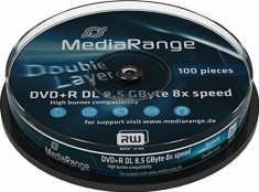 Mediu optic MediaRange DVD-R 8.5GB 8x 10 bucati foto