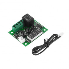 termostat electronic digital universal 12V releu 20A cu sonda de temperatura foto