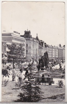 bnk cp Targu Mures - Vedere din Piata Trandafirilor - circulata foto