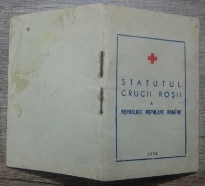 Statutul Crucii Rosii a Republicii Populare Romane// 1956 foto