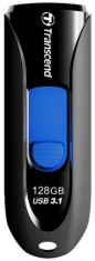 Stick USB Transcend JetFlash 790, 128GB, USB 3.1 (Negru/Albastru) foto