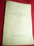 D.Sandru -Activitatea lingvistica Romaneasca pe anul 1937 -Ed. 1938 cu dedicatie