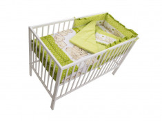 Lenjerie MyKids Teddy Friends Verde 4 Piese M2 120x60 foto