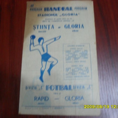 Program fotbal-handbal Gloria Arad - Rapid Arad