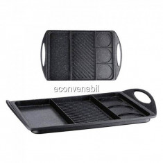 Tava Grill tip plita incinsa 3in1 Interior Granit Peterhof PH25316 foto