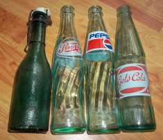 lot sticle suc perioada comunista Pepsi, Gold Cola s.a. foto